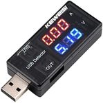 USB Current Voltage Charging Detector Multifunctional Battery Voltmeter Ammeter Capacity Tester with Dual USB Ports LED Display for Phone Laptop