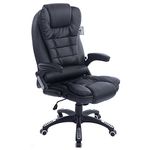 Cherry Tree Furniture Executive Recline Extra Padded Office Chair (Black PU Leather)