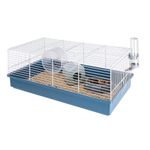 Ferplast CRICETI 11 Large Hamster Cage - Fully Equipped, Spacious Interactive Habitat, Exercise Wheel & Accessories Included - Easy Clean, 57.5x31xh21 cm - Blue