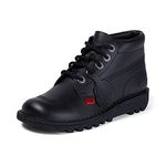 Kickers Youth Unisex Kick Hi Classic Ankle Boots | Extra Comfortable | Added Durability | Premium Quality, Black, 6 UK