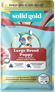 Solid Gold Large Breed Puppy Dog Food Dry Kibble - High Protein Dry Puppy Food for Large Breed Dogs w/Real Bison, Healthy Whole Grain & Probiotics for Gut Health & Digestion - Nutrientboost - 22 LB