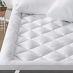 BedStory Twin Mattress Topper, Extra Thick Plush Pillow Top Single Size, Quilted Fitted Mattress Pad with Anti-Slip Straps, Down Alternative Overfilled Soft Bed Topper for Pressure Relief 38x74 Inch