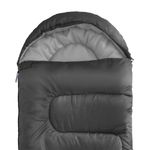 Silentnight Sleeping Bag for Adults - 3 Season Lightweight Soft Thick Cosy Warm Mummy Sleeping Bag for Spring Summer Camping Hiking Outdoor Travel for Warm and Cold Weather - Black