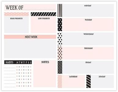 Global Printed Products 8.5" x 11" Horizontal to-Do List and Weekly Planning Pad, 60-Sheets, Scrapbook