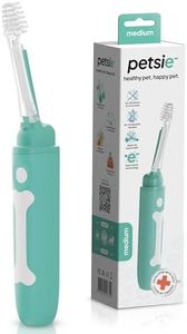 petsie Dog Toothbrush | Innovative Eletrolytic Technology | Improves Oral Health & Reduces Bad Breath | No Vibrations & Silent Teeth Cleaning Brush | No Toothpaste Needed | Dog Teeth Cleaning Kit