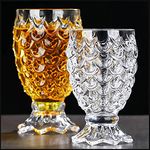 FYUGO Clear Cystal Short Glasses | Set of 12 (65ml) Shot Glass Cup for Vodka, Whiskey, Wine, Club, Gift (Style 10)