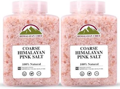 Himalayan Chef Pink Salt Coarse, 5 lbs. Mineral Dense for Health & Ideal For Refill Grinders - 2 PACK