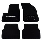 Mopar 82213151AB Black Nylon Carpet Floor Mat (Front and Rear Seat Mats, Avenger Logo), 4 Pack