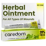 Caredom Heal Pet | Veterinary Herbal Ointment | Fungal Infection Cream for All Types of Wounds | Antifungal Cream for Burns, Cuts & Skin Problems | F.M.D Lesions for All Pets | 60gm | Pack of 2