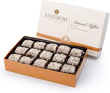 Enstrom Milk Chocolate and Dark Chocolate Almond Toffee Petites 15oz box | Bite-size | Gluten Free | Kosher Dairy | All Natural