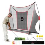 FRANKTECH Golf Hitting Net Heavy Duty Golf Practice Net for Backyard Driving Golf Net with High Impact Chipping Hitting Target Golf Driving Practice Net Include Carry Bag Golf Balls for Indoor Outdoor