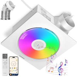 VIVOHOME APP Control Bathroom Exhaust Fan with Bluetooth Speaker, 160CFM