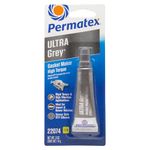 Permatex 22074 Ultra Grey RTV Silicone Gasket Maker: Low Odor, Sensor-Safe, Non-Corrosive Sealant with Oil Resistance 14g