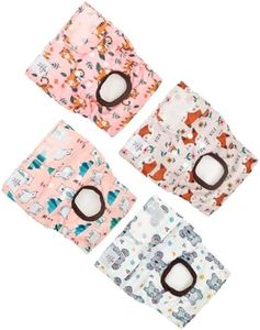 CuteBone Washable Female Dog Diapers 4 Pack Reusable Doggie Heat Diapers for Period FMG07XL