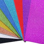 Misscrafts Glitter Paper Card Stock A4 Multi Colours to Celebrate Party Make Sparkling Card (Mixed)