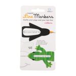 Gifts for Readers & Writers Linemarker Magnetic Bookmarks - Set of 2 | Page Holder Set | Book Holder Clips for Reading | Stylish Magnet Page Markers | Gift Idea for Readers, Book Lovers
