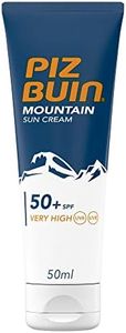 PIZ BUIN Mountain Crema Solare SPF 50+, Crema solare viso per sole, freddo e vento ad alta quota, Protezione solare viso 50 + molto alta, Crema viso SPF 50+ con filtro solare UVA/UVB, 50 ml