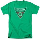 DC Comics Mens BM1907-AT Green Arrow Shield T-Shirt Short Sleeve T-Shirt - Green - Large