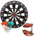 ele ELEOPTION Soft Tip Safety Darts and Dart Board - Great Games for Kids Children- Professional Dartboard Set (with 6pcs Safe Soft Tip Darts)