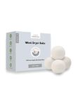 Wool Dryer Balls by LUXURY ESSENTIALS: 4-Pack Premium Natural Fabric Softener for Sustainable Laundry Care and Enhanced Softness