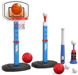 HYES 2 in 1 Kids Basketball Hoop an