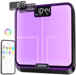 RENPHO Smart Scale for Body Weight, BMI, Body Fat, Muscle Mass, Bluetooth Wi-Fi Rechargeable Scale, Color Changing Scale, Sync with Fitness App, Chroma Aspire