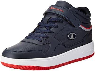 Champion Rebound Vintage Mid B GS Sneakers, Bleu Marine Gris Rouge BS518, 38.5 EU