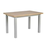 Home Source Oak Top Two Tone Wooden Dining Kitchen Table Avon, MDF, Grey, 120cm