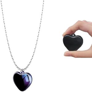 Mini Grabadora de Voz Espia Detector de Voz Micro Grabadora de Audio Discreto Pequeña Grabadora de Collar Colgante con Auriculares Digitales Oculta Grabadora Memoria Flash para Reuniones Entrevistas