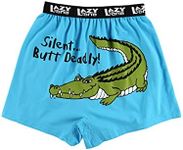 LazyOne Silent Gator Mens Boxer Shorts, Multicoloured, L