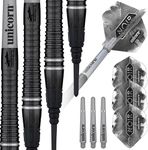 Unicorn Professional Darts Set | Gary 'The Flying Scotsman' Anderson Noir Phase 6 | 70% Tungsten Barrels with Black Titanium Coating | Soft Tip Epic Points | 20 g | Deluxe Presentation Box