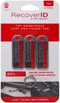 KeySmart RecoverID - Anonymous Lost and Found Tracker Tag (3-Pack)