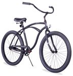 Firmstrong Urban Man Alloy Single Speed Beach Cruiser Bicycle, 26", Matte Black