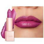 Oulac Moisturizing Purple Lipstick for Women - Tinted Lip Balm Infused with Shea Butter, Shiny & Lightweight Lip Makeup, Vegan Beauty, PG08 Aquatic