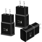 Adaptive Fast Charger, [3-Pack] USB Wall Charger Adapter Charging Block for Samsung Galaxy S22 S21FE S20 S10 S9 S8 S6 S7 Edge Plus Active, Note 20 10 9 8 5 4, iPhone 13 12 11 Xs Max XR X 8 7 6 6S Plus