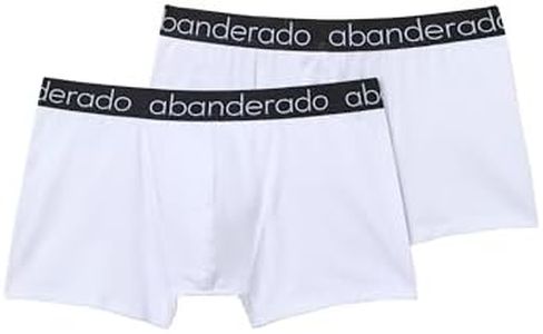 Abanderado Pack Bóxers de algodón elástico Hombre x2, Blanco (Blanco Blanco), 56