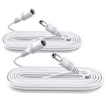 ANLINK 2 Pack 10ft/3 Meters Power Extension Cable, 12V DC 5.5mm*2.1mm Male to Female Power Adapter Cord for 12V CCTV Security Camera, LED Strip String Light, Router and More Devices (White)