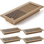 4 x 10'' Floor Vent Covers Heavy Duty Floor Register Metal Heat Vent Covers With Rust Proof Finish for Home Floor Heater (Brown,4 Pcs)