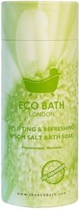 Eco Bath London Uplifting & Refreshing Epsom Salt Bath Soak – Made in UK | Magnesium Bath Salts with Frankincense & Mandarin Oils | Energising Epsom Salts for a Revitalising Bath - 2.2 LB (1kg)