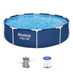 Bestway Steel Pro 10'x30 Round Above Ground Swimming Pool Set with Filter Pump