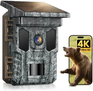 VIDVIS WiFi Solar Trail Camera, Rechargeable 4K 64MP Trail Cam with Night Vision Motion Activated Waterproof IP66, 0.2s Trigger Game Cam with 850nm Low Glow Infrared LEDs, 32GB SD Card