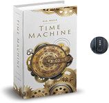 Diversion Book Safe by Funderstood, Safe Lock Box, Book Safe with Combo Lock, Portable Metal Safe Box, Book Safe, Secret Book Hidden Safe, 2.25” X 6.125” X 9.5” (Combo Lock, The Time Machine)