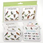 6 Wild Bird Drinks Coasters Funny Pun Tea Coffee Coasters MDF with Non Slip Cork Backing In Gift Box Present