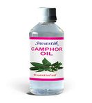 Swastik Ooty 100% Pure Camphor Essential Oil - Natural Aromatherapy for Respiratory Health and Pain Relief - Therapeutic Grade Oil - 500 ml