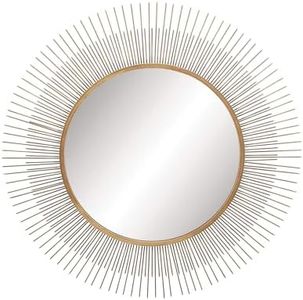 Metal Gold Wall Mirror, Gold, 34" x 27", Gold, 36" x 36"