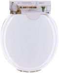 White Round Molded Wood Toilet Seat 17 Inches