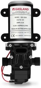 GASLAND Water Pressure Pump, 12V DC 1.6 GPM 65 PSI Diaphragm Water Pump for RV Caravan Marine Fishing Boat Lawn