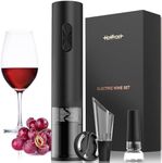 HotFrost Electric Wine Opener – Wine Bottle Opener Kit with Foil Cutter, Wine Aerator, Vacuum Stopper – Battery-Operated Corkscrew Wine Opener – Cordless Automatic Wine Opener – Birthday Wine Gift Set