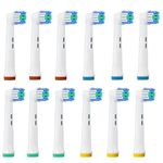 12 Pack Toothbrush Head Compatible with Braun Oral B, Soft Replacement Electric Toothbrush Heads,Deep and Precise Cleaning Toothbrush Heads for Oral B