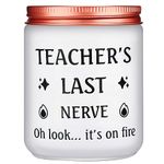 Teacher Appreciation Gifts,Best Teacher Gifts for Women, Men, Funny Christmas Birthday Gifts for Teacher, Retirement Gifts for Teachers,Soy Candles Gifts for Teachers (Teacher Gifts-White)